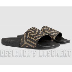 GUCCI men 7G CALEIDO GG Supreme PURSUIT flip-flops